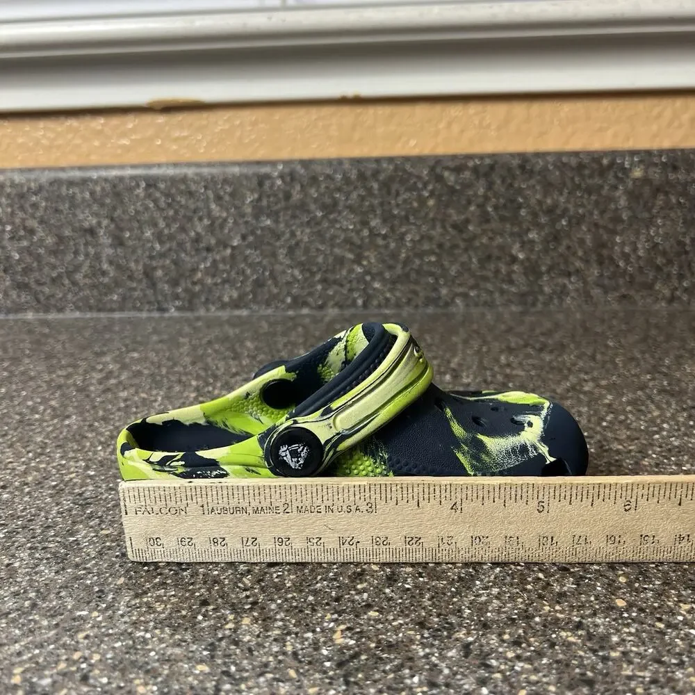 Crocs Iconic Comfort Toddler Little Kids 9 Tie Dye Clogs Muticolor Mule Slip On